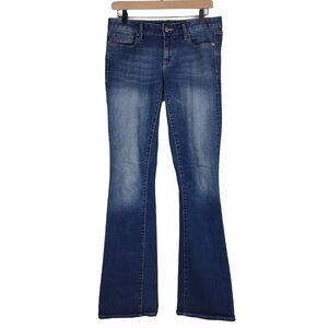 GAP 1969 Jeans Curvy Bootcut Medium Wash Denim Stretchy Size 27L Long Inseam